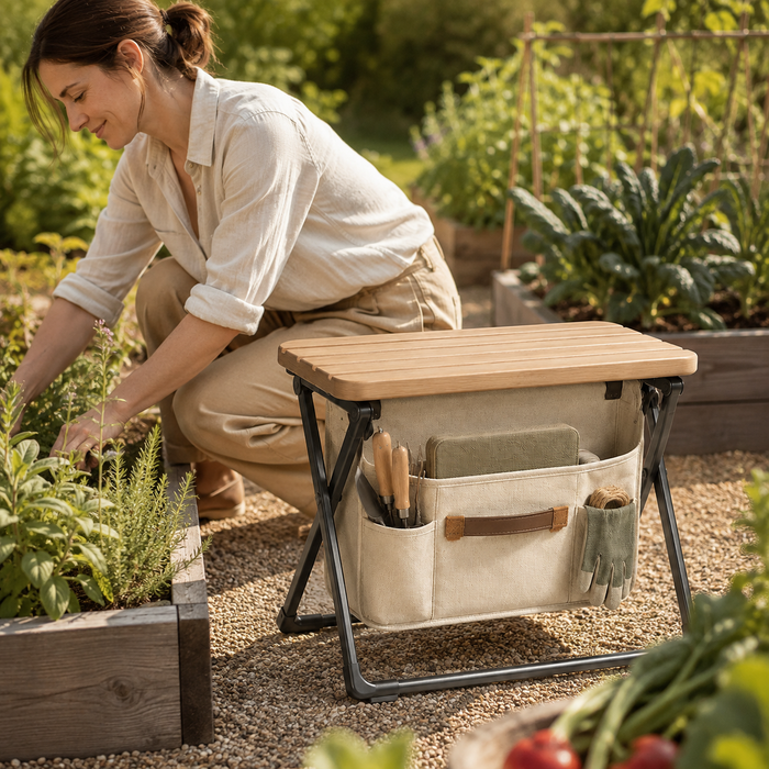 Cedarivia FoldNest Garden Seat & Storage